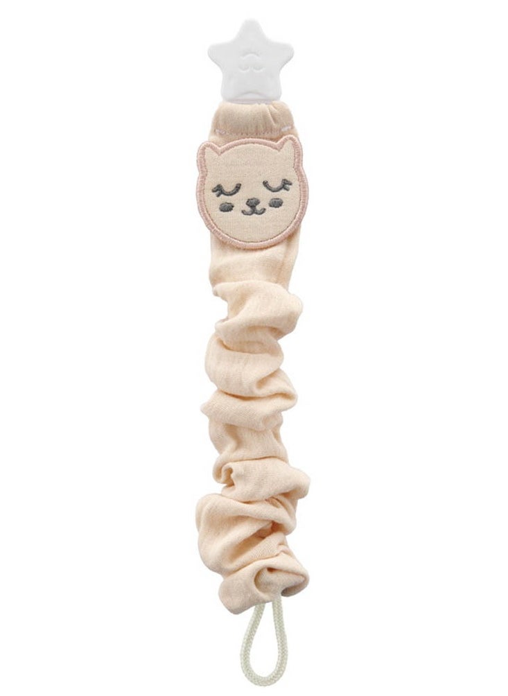 بيبي جيم BabyJem Pacifier Hanger with Raw Silk Material Flesh (Muslin) 0 Months+ (Model 747FL) 