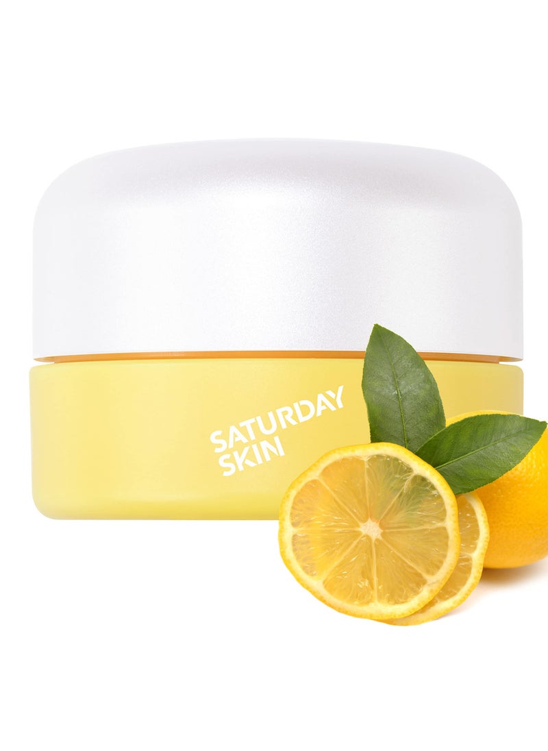 saturday skin Saturday Skin Yuzu Eye Balm Vitamin C Wide lluminating Under Tight Eye Cream Korean Niacinamide Caffeine for Wrinkles Puffy Eyes Dark Circles Moisturizing Hydrates Anti Aging for Women (15ml) 