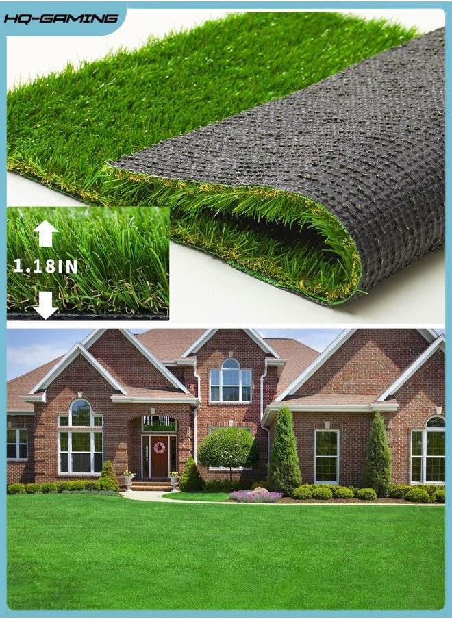 HQ-GAMING - Artificial Grass Carpet, Realistic Artificial Grass Rug Indoor Outdoor, Professional Dog Grass Mat Large Turf Outdoor Rug for Patio Lawn Decoration Portable Trainig Pad 1*4M - Image 1