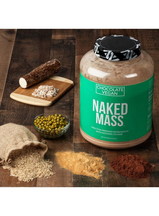 Health & Household Naked Mass - Chocolate Vegan Weight Gainer - 8Lb Bulk, Gmo Free, Gluten Free, Soy Free & Dairy Free. No Artificial Ingredients - 1,280 Calories - 11 Servings  - Image 4
