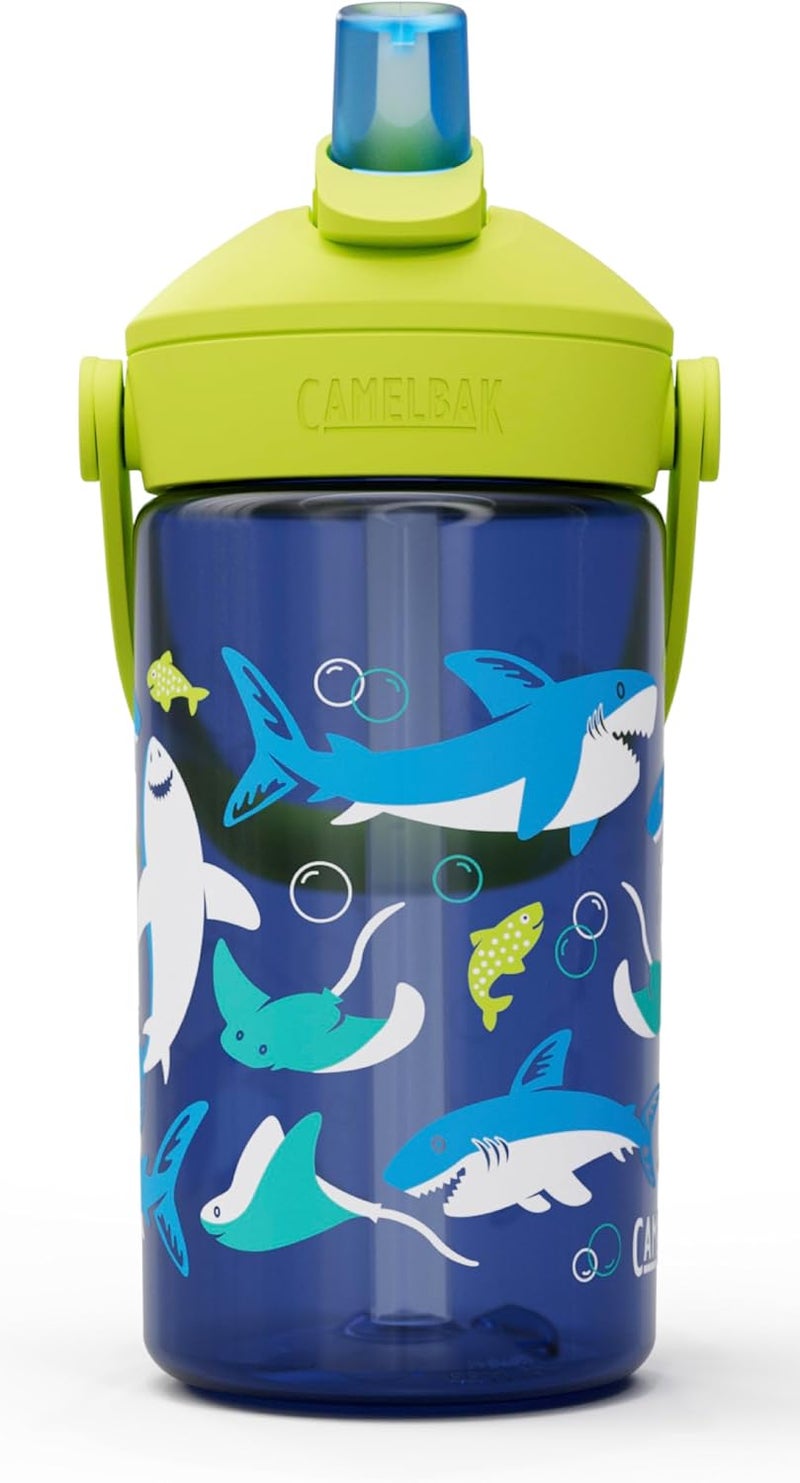 CamelBak Thrive Flip Straw Kids 14oz Water Bottle - Sharks and Rays Design - Image 2