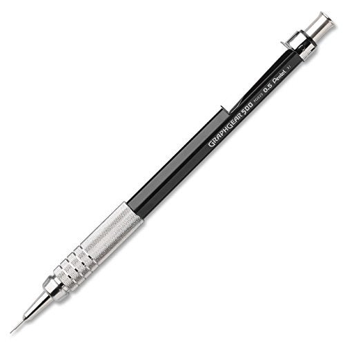 Pentel GraphGear 500 Automatic Drafting Pencil 05mm Black Pack of 6 - Image 3