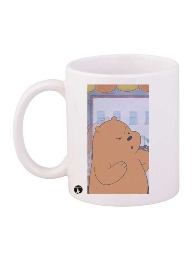 RYN We Bare Bears Printed Coffee Mug White/Brown/Blue