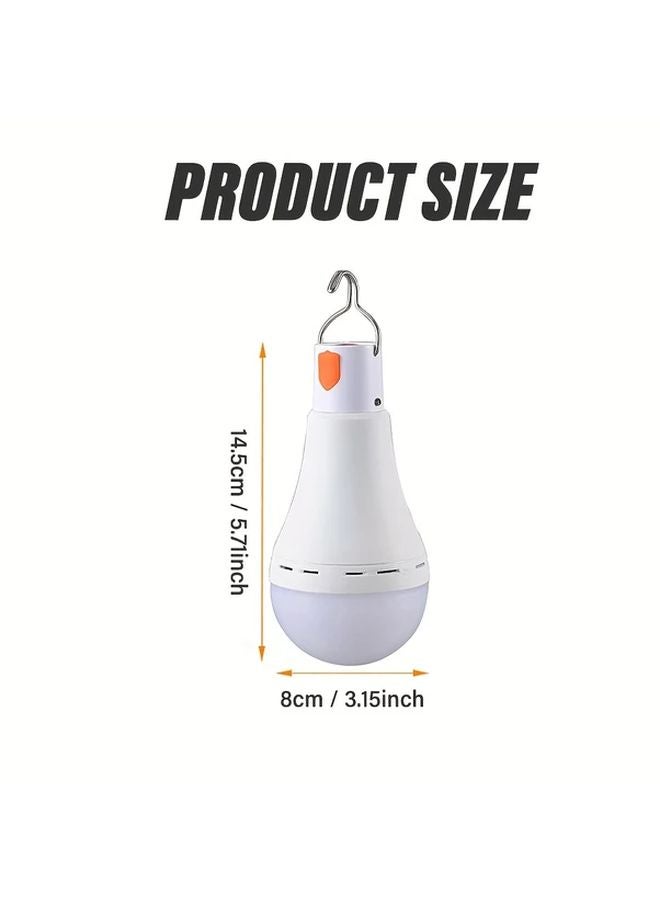 6pcs Solar LED Bulbs USB Rechargeable Emergency Light Portable Outdoor Lighting - Image 4