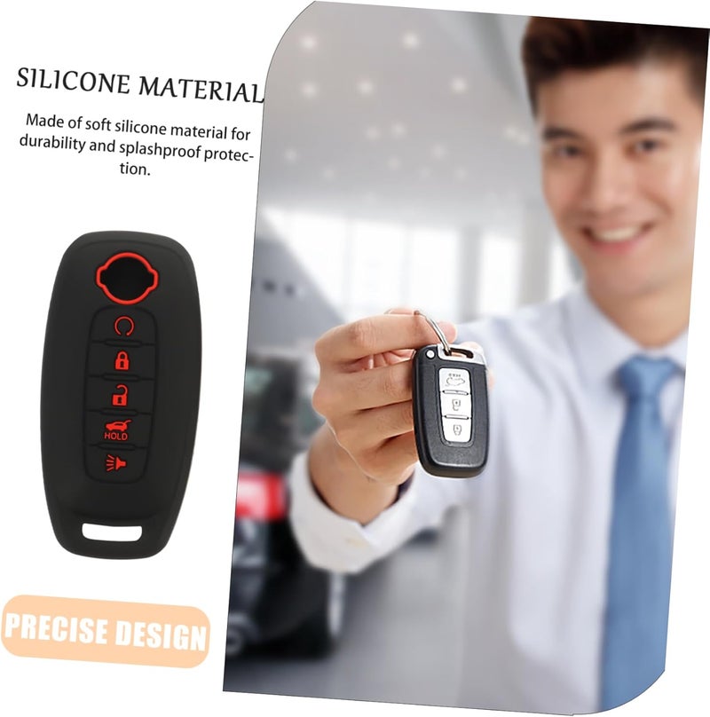 2pcs Key Holder Compatible Soft Key Cover Splashproof and Scratch Resistant Button - Image 3