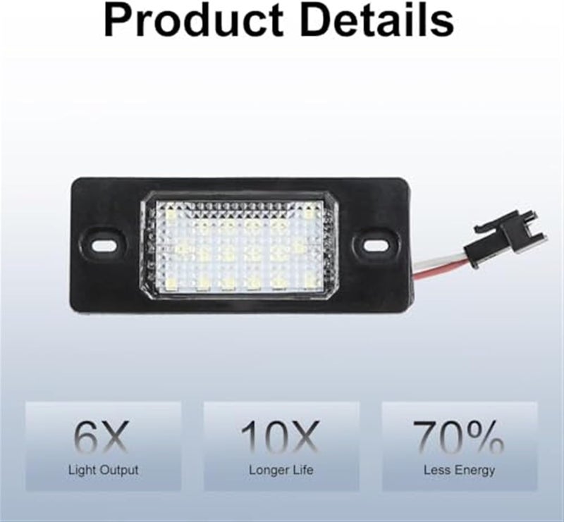 QASULER Waterproof License Plate Light for VW - Image 4