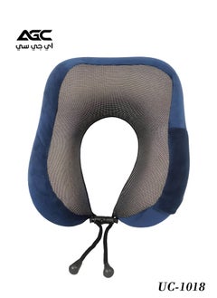 Agc AGC Memory Foam Travel Neck Pillow Ergonomic U Shaped Support Magnetic Therapy Cloth Soft Velvet Cover Adjustable Strap Perfect for Airplane Car Office Home - UC-1018  - Image 1