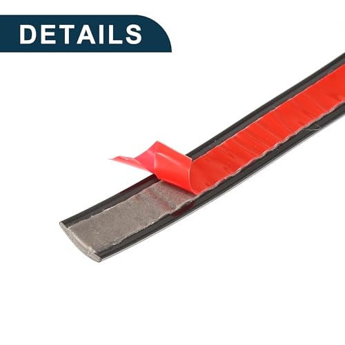 TUCKBOLD Car Truck Window Trim Strip 1/2" 12mm Width 10Ft 300cm Self Adhesive Scratch-Proof | Universal Exterior Interior Bumper Door Body Side Decorative Sticker Gloss Black 1 Set - Image 4
