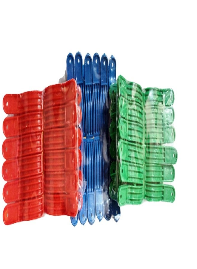 DAIDSUKE® Plastic (Pack of 12) Pieces Heavy Quality Clothes Clips Cloth Peg Pins Hanger Rods Ropes Drying Clothes Strong Durable Clips for Clothes Drying Hanging Organizing (Multi Color) - Image 1