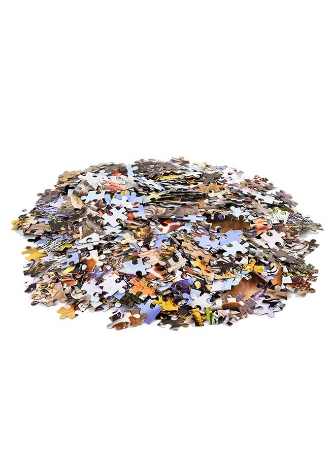 ألغاز اللوحات المكونة من 1000 قطعة للبالغين - ألغاز صغيرة بأجزاء دقيقة - ألغاز صعبة ومتحدية - هدايا عيد الميلاد والعيد الميلادي - ألعاب وأ игрушية - كوخ جبلي بحجم 10.24 × 14.96 بوصة - Image 3