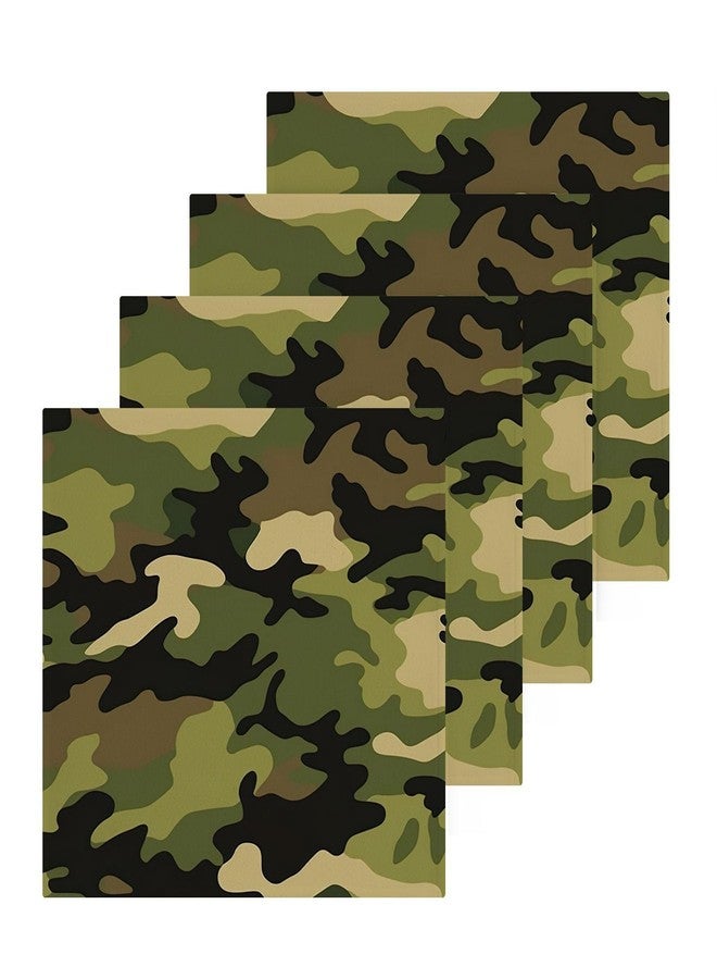 YETTASBIN Camo Washcloths 6 Pack, Soft Absorbent Cotton Baby Face Towels, Washable Reusable Fingertip Towels for Bath Gym Hotel Spa, 12 x 12 Inch - Image 2