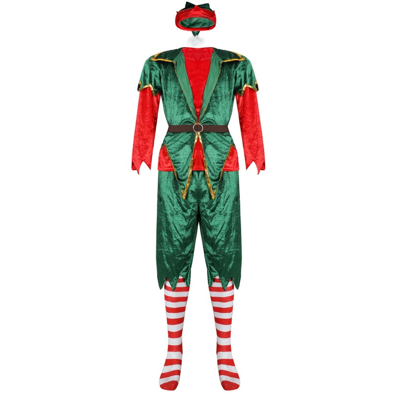 M-XL men and women couple Christmas costume 2024 New Christmas costume suit role playing Christmas costume 055-men's socks - Image 4
