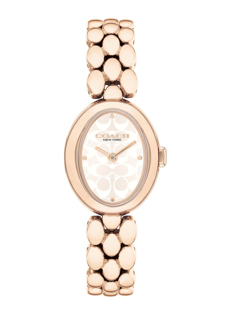COACH COACH OVAL ANALOG WOMEN'S SILVER WHITE CASE WATCH - 14504418  - Image 2