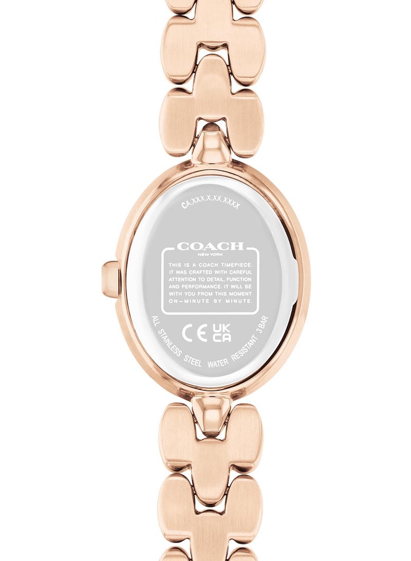 COACH COACH OVAL ANALOG WOMEN'S SILVER WHITE CASE WATCH - 14504418  - Image 3