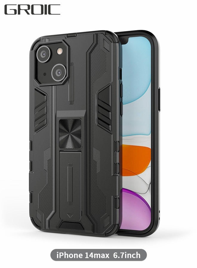 GROIC Compatible IPhone 14 Max Case, Heavy Duty Drop Protection Phone Cover, IPhone 14 Max Shell with Stand, TPU Rugged Phone Case, Magnetic Car Phone Case 6.7 Inch - Image 1