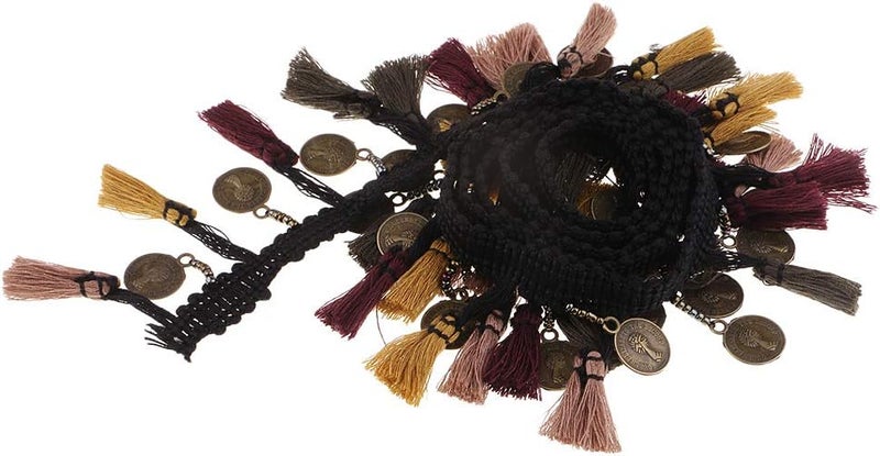 klarakoBoho Style Embroidery Ribbon Copper Drop Fringe Tassel Lace Trim Upholstery Curtain Chair Bag Cushion Bohemia Dress Costume Sewing Edging Trimmings - Image 3