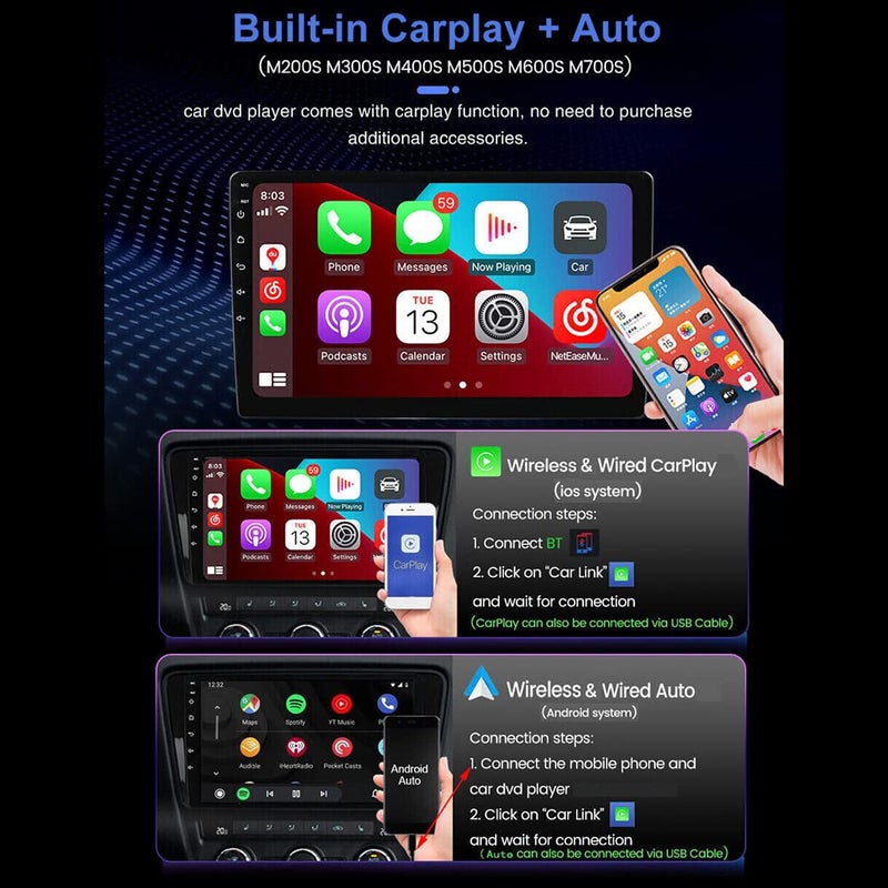 Slakerbe Android 13 Car Stereo for Dodge Ram 1500 2500 3500 2013-2018,Slakerbe 9.7 Inch Touch Screen Car Radio 2GB+32GB Wireless Carplay & Android Auto with WiFi Bluetooth FM/RDS Navigation Media Player - Image 4