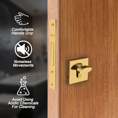Volo Door Dead Lock with Brass 50mm Cylinder and Computerized Keys - High-Security Lock for Exterior and Interior Doors, Ideal for Home, Office, and Commercial Use (Gold) - Image 3