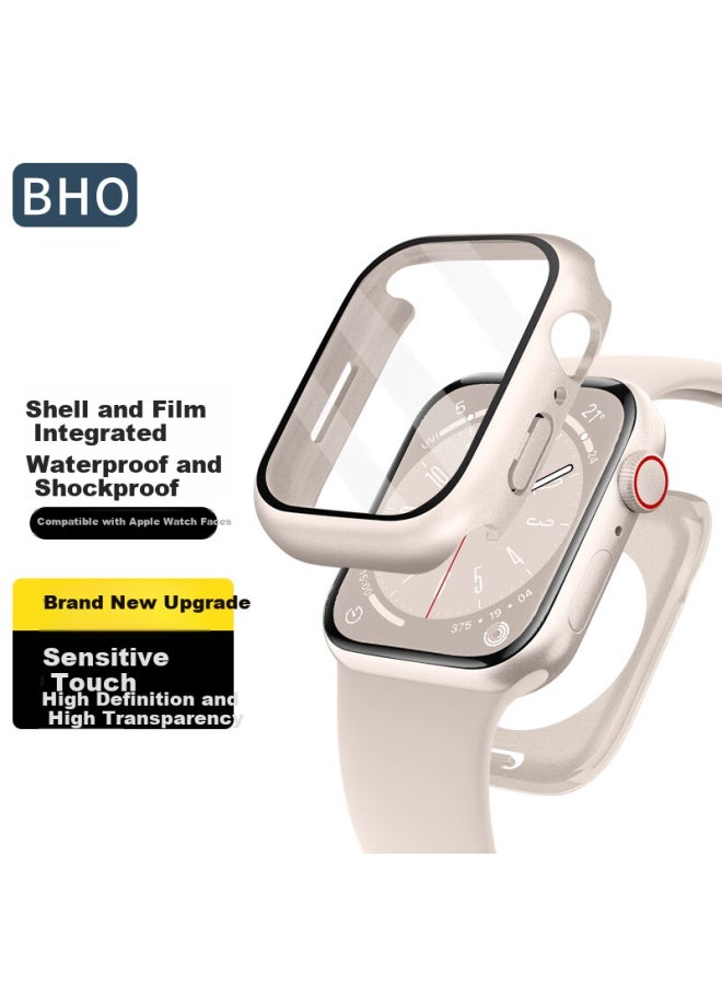 Bho Apple Watch Protective Case With Tempered Glass Screen Protector For Apple Watch S10/s9, Full Coverage Case For Iwatch S8/7/6/se, Integrated Touch-sensitive Watch Case - Image 1
