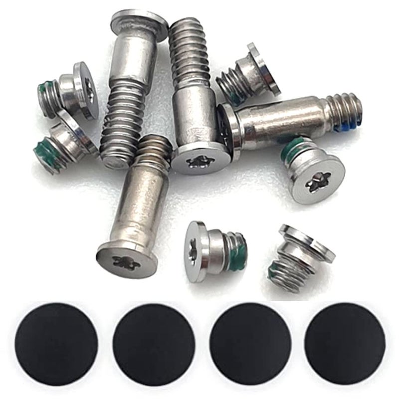 Mac-Axx ™ Bottom Rubber Feet(4 Pieces) & Bottom Screws(10 Pieces) Compatible with MacBook Air M1(Retina Display) with Touch ID, Model No. A2337, Color: Silver - Image 1