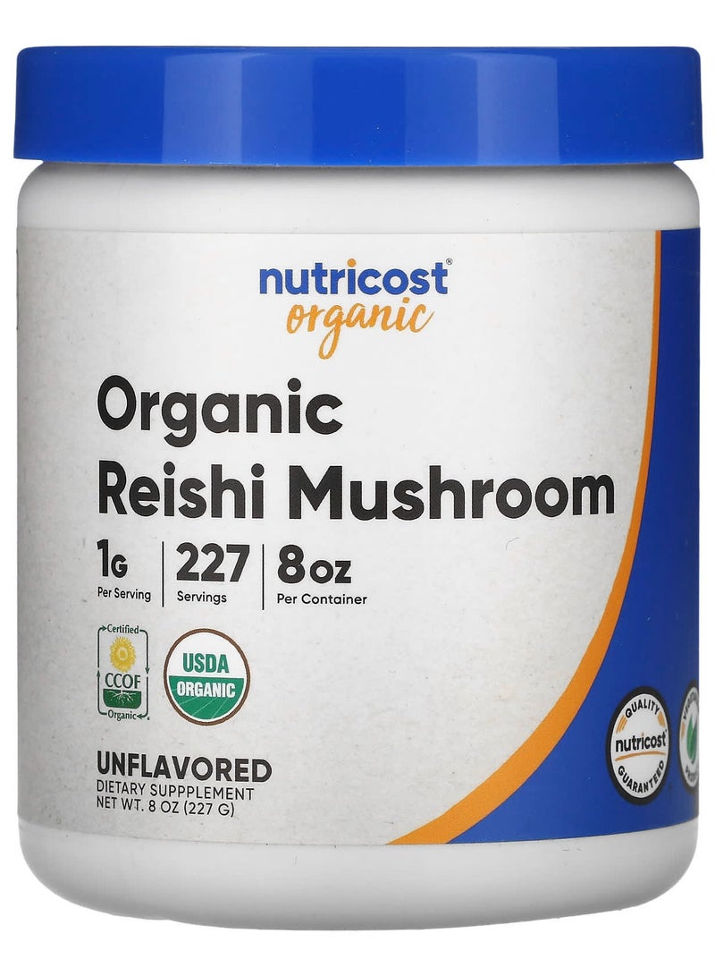 Nutricost Organic Reishi Mushroom, Unflavored, 8 oz (227 g)