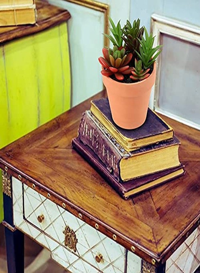 Briful Small Succulents Artificial 2 Pcs Fake Succulent Plants Faux Succulents in Pots Assorted Succulent Arrangements for Home Office Bathroom Room Shelf Rustic Farmhouse Windowsill Decor - Image 3