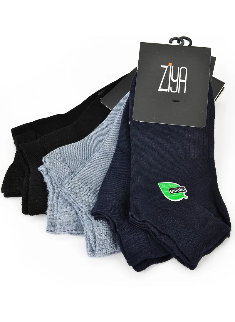 Ziya Men's Bamboo Booties Short 6-Piece Socks 13173Z022 Multi