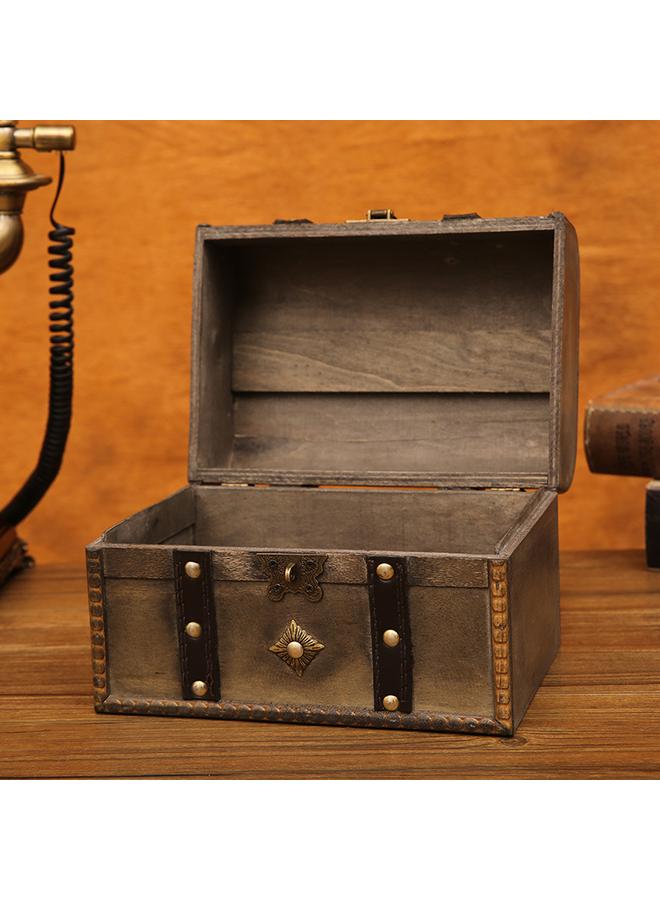 الأزرق جي دبليو صندوق كنز على الطراز الأوروبي صندوق تخزين خشبي عتيق - Image 4