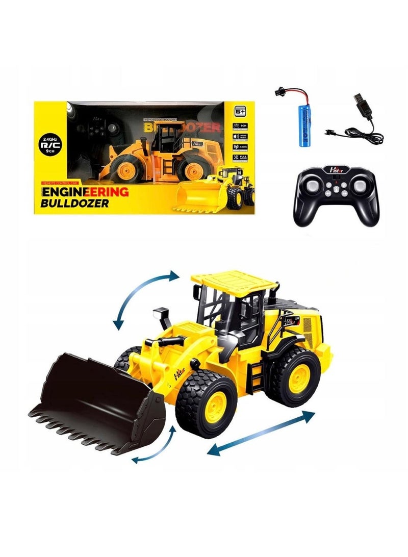 توي لاند شاحنة جرافة هندسية تعمل بجهاز تحكم عن بعد بتردد 2.4 جيجاهرتز - لعبة مركبة بناء قابلة لإعادة الشحن مع مجرفة متحركة للأطفال - Image 2