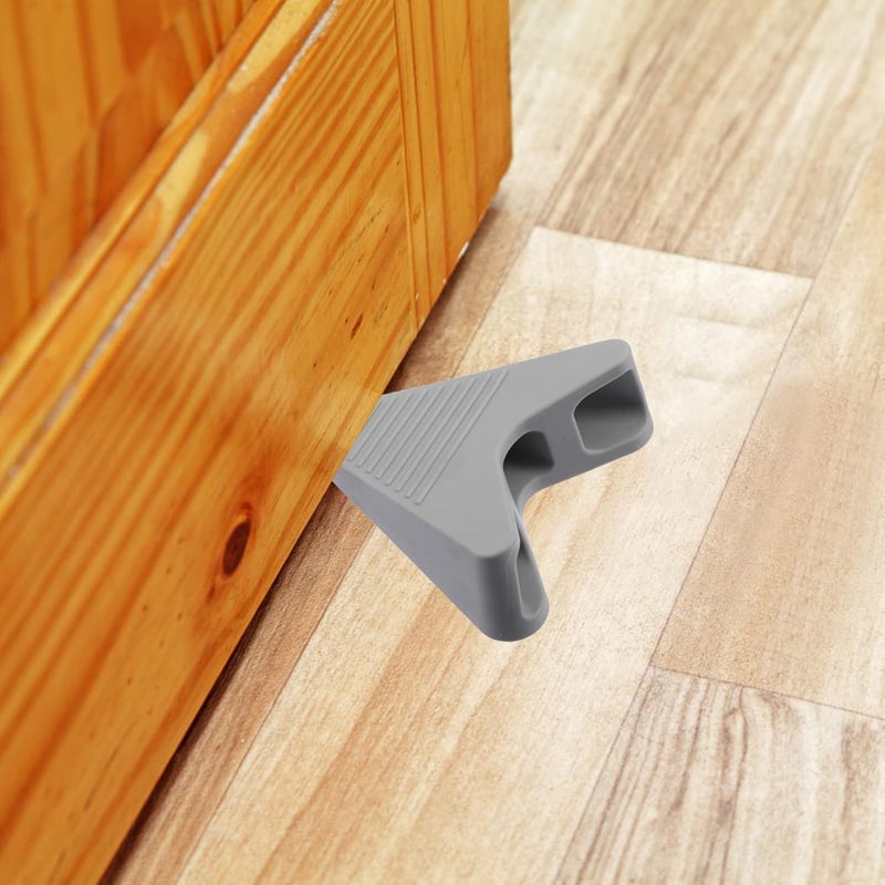 klarako 3pcs Doorstop Outside Door Anti Slip Door Jammer Door Stopper Outdoor Punch Free Door Bedroom Door Decorative Door Stopper Plastic Door Stopper Rubber Door Frame Child Safety Door - Image 4