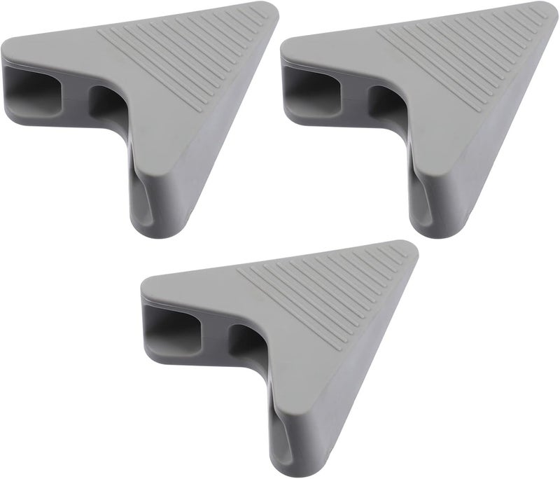 klarako 3pcs Doorstop Outside Door Anti Slip Door Jammer Door Stopper Outdoor Punch Free Door Bedroom Door Decorative Door Stopper Plastic Door Stopper Rubber Door Frame Child Safety Door - Image 1