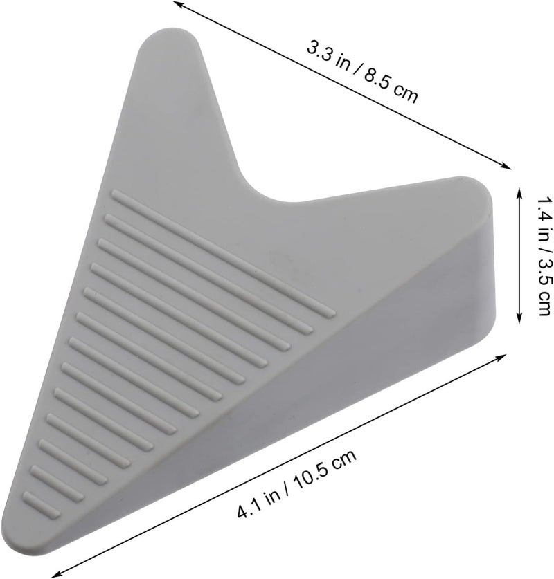 klarako 3pcs Doorstop Outside Door Anti Slip Door Jammer Door Stopper Outdoor Punch Free Door Bedroom Door Decorative Door Stopper Plastic Door Stopper Rubber Door Frame Child Safety Door - Image 2