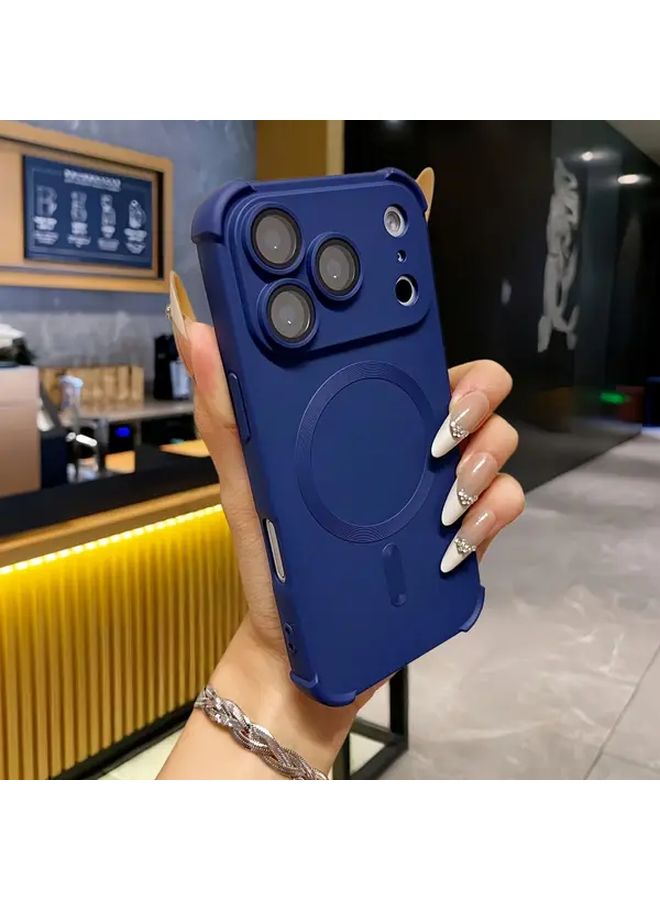 Shockproof TPU Phone Case With Lens Protection Deep Blue For IPhone 16 Plus - Image 2