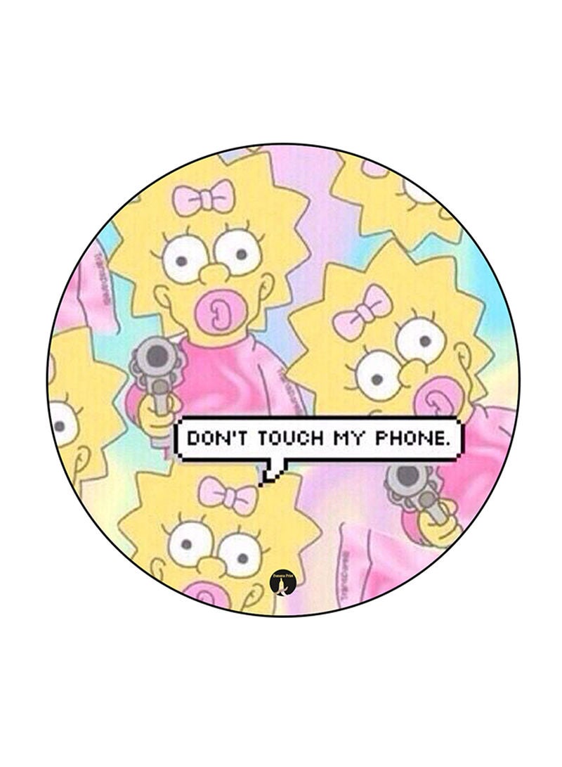 RKN Simpsons Printed Fridge Magnet Round  Multicolour - Image 1