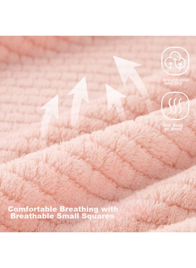 Sanli Bathrobe, Absorbent And Quick-drying, Short-sleeved, Home Loungewear, Wearable Bath Towel, Wrap-around Sleepwear, Couple's Style, Pink - Image 1