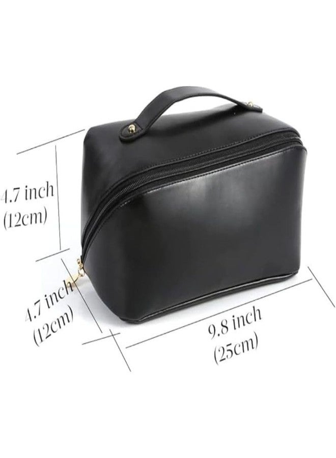 Florisca Travel Cosmetic Bag Women's Makeup Large Capacity Portable PU Leather Multifunctional Storage Organizer Bag - Image 3