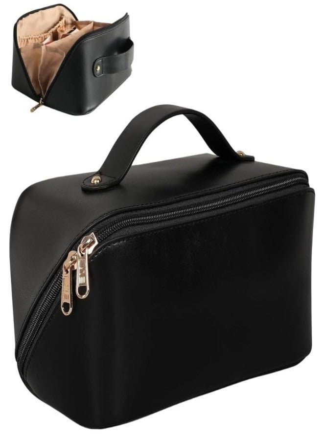 Florisca Travel Cosmetic Bag Women's Makeup Large Capacity Portable PU Leather Multifunctional Storage Organizer Bag - Image 1