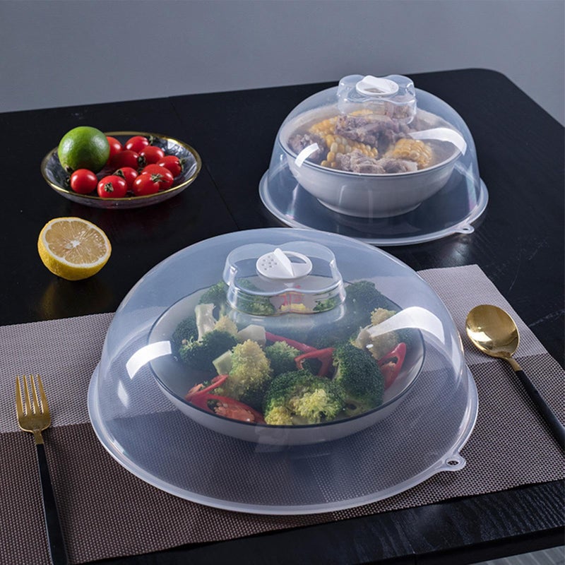 Medium Transparent Microwave Splatter Cover Adjustable Plate Guard Lid Heat Resistant - Image 5