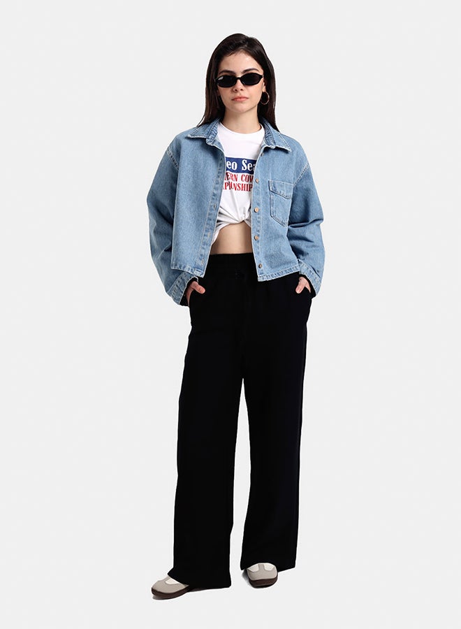 Carina Classic Cropped Denim Jacket  - Image 5