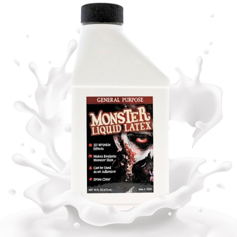 LLF Monster Liquid Latex - Dries CLEAR - Creates Zombie Skin and FX - Image 1
