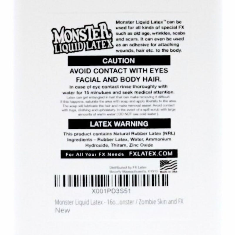 LLF Monster Liquid Latex - Dries CLEAR - Creates Zombie Skin and FX - Image 3