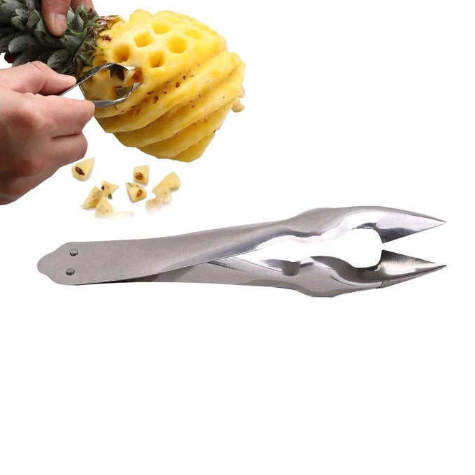 2PCS PRACTICAL STAINLESS STEEL CUTTER PINEAPPLE EYE PEELER KITCHEN TOOLS