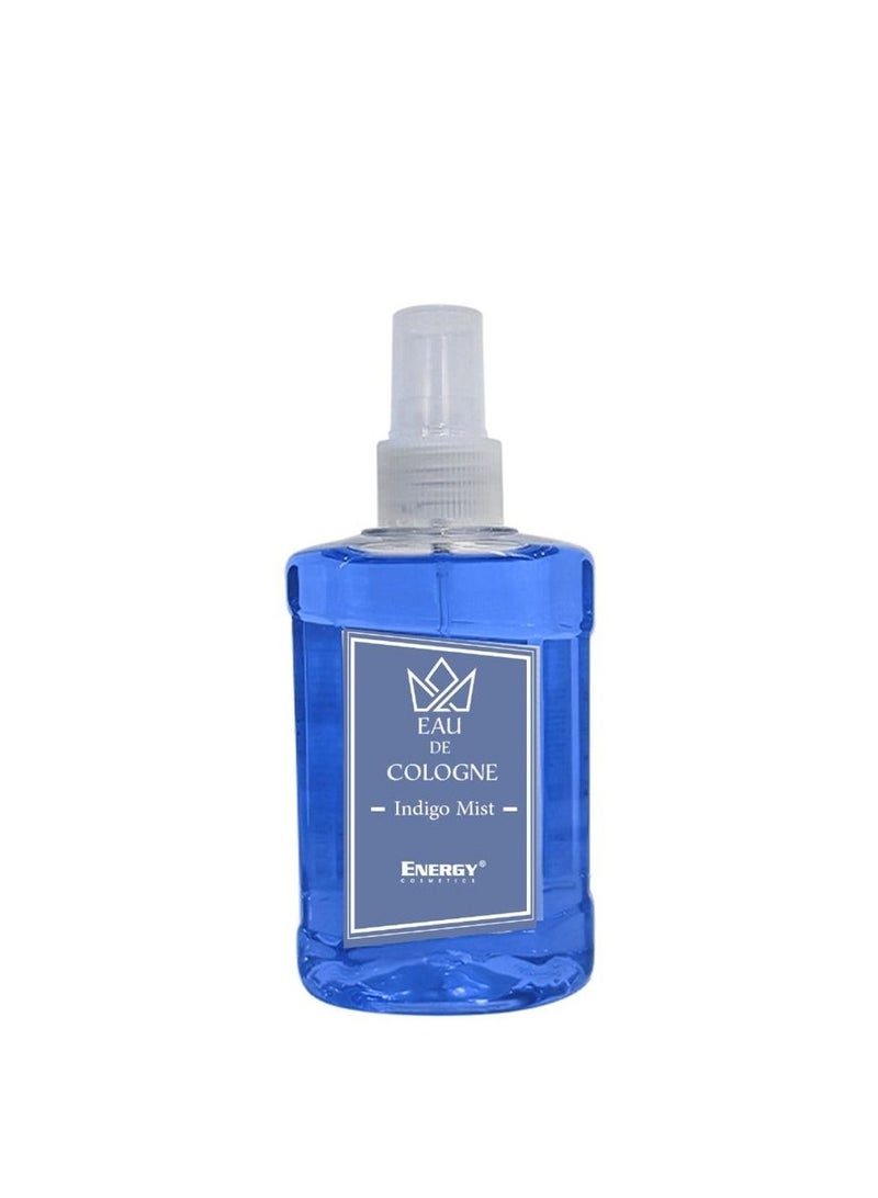 Energy Indigo Mist Eau De Cologne Refreshing Fragrance Spray for Long-Lasting Freshness 250 ml