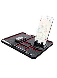 Generic Car Dashboard Phone Mat,Multifunctional Anti Slip Car Dash Mat Temporary Parking Number Sign Panel Storage Pad  - Image 1