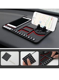 Generic Car Dashboard Phone Mat,Multifunctional Anti Slip Car Dash Mat Temporary Parking Number Sign Panel Storage Pad  - Image 2