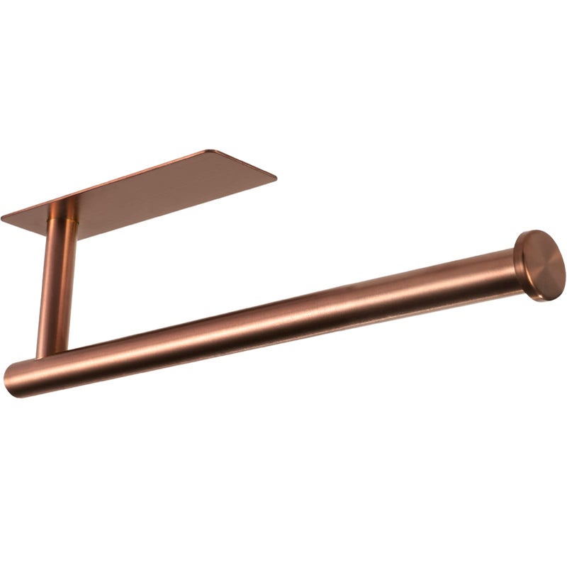 theaoo Rose Gold Paper Towel Holder  Under Cabinet Paper Towel Holder for Kitchen Adhesive Paper Towel Roll Rack for Bathroom Towel Wall Mounted Paper Towel Rack SUS304 Stainless Steel