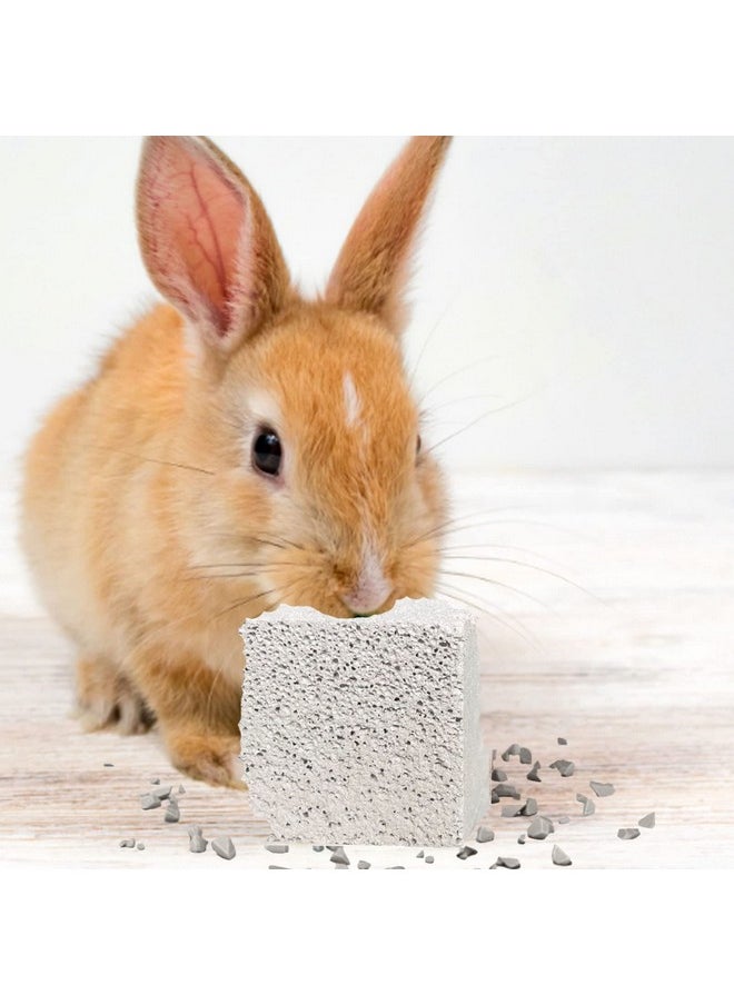 Kathson kathson 15 Pcs Hamster Lava Blocks,Rabbit Chews Toys Chinchilla Teeth Grinding Stones,Natural Mineral Calcium Square Stone for Bunny Hamsters Chinchillas Rabbits Guinea Pig Rat Small Animal  - Image 4