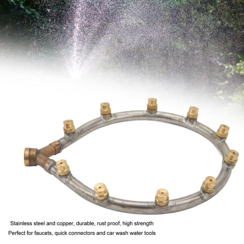 Rotating Multi Head Atomizing Ring Sprayer 10 Head For Garden Irrigation Dosing Cooling - Image 3