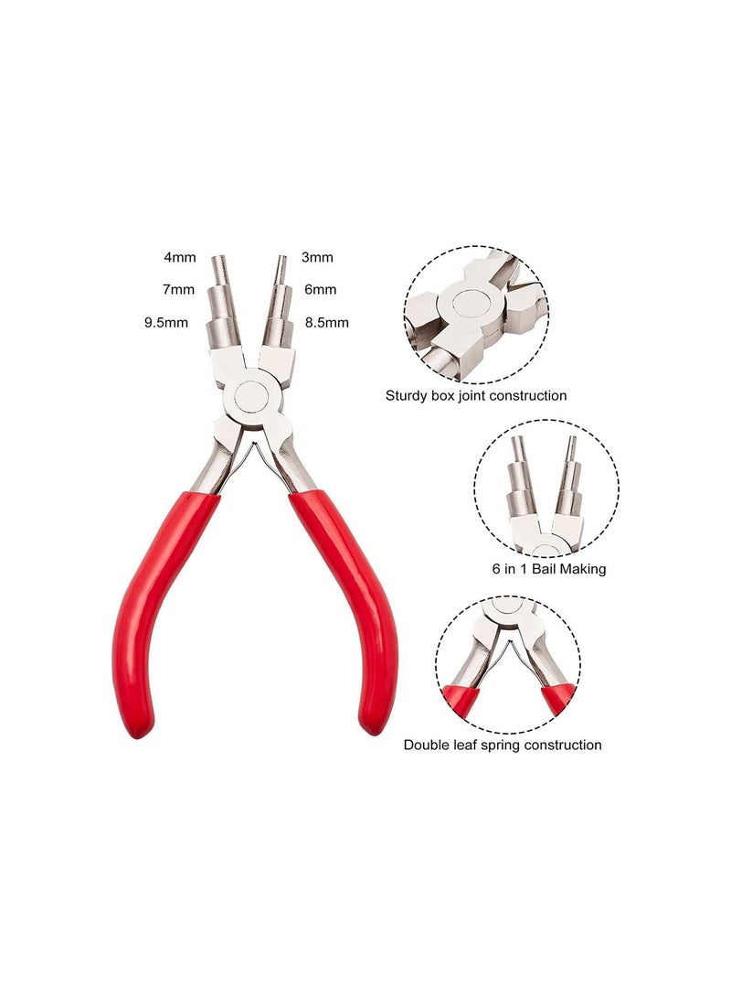 GGOOT 6 Step Jewelry Bail Making Pliers, 3-10mm Wire Looping Forming Pliers Wire Wrapping Tools Looper Pliers for Jewelry Making with Non-Slip Handle - Image 3
