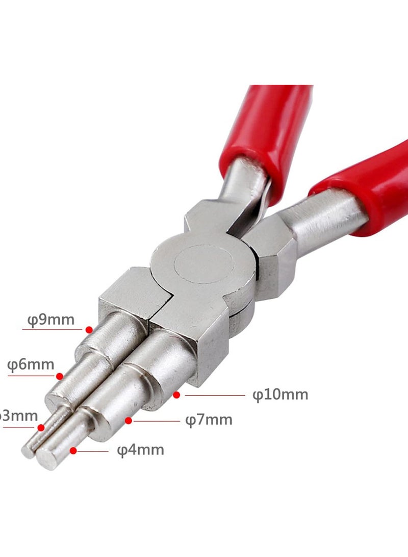 GGOOT 6 Step Jewelry Bail Making Pliers, 3-10mm Wire Looping Forming Pliers Wire Wrapping Tools Looper Pliers for Jewelry Making with Non-Slip Handle - Image 5